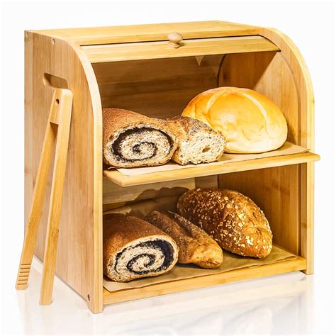 is bamboo or steel better for bread box|wooden bread box reviews.